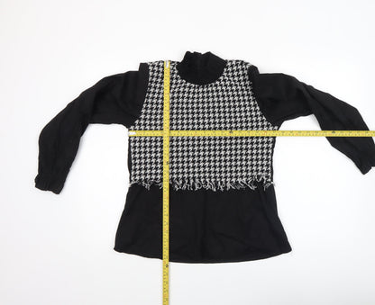 Womens UK Size 10 I SAW IT FIRST Black Tunic Blouse