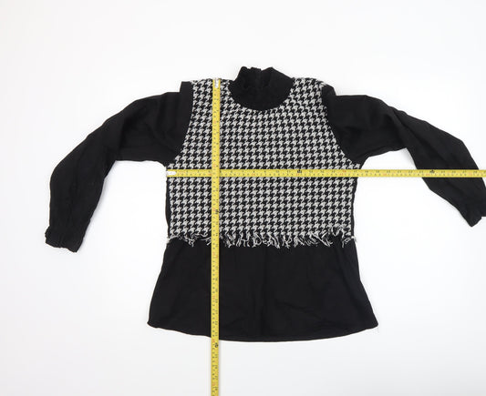 Womens UK Size 10 I SAW IT FIRST Black Tunic Blouse
