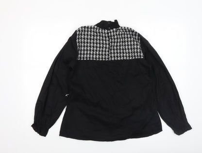 Womens UK Size 10 I SAW IT FIRST Black Tunic Blouse