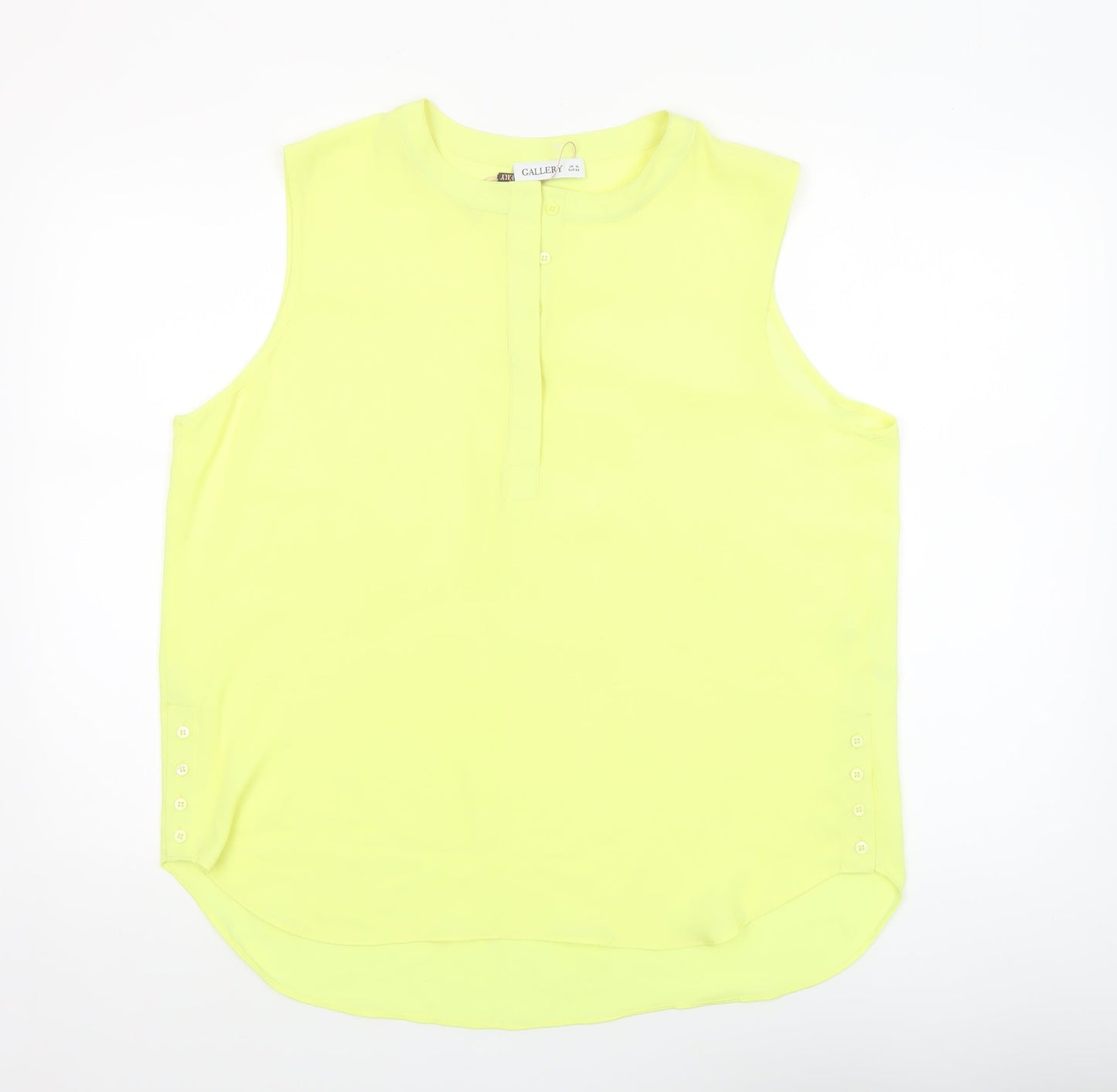 Womens UK Size 16 Gallery Yellow Basic Blouse