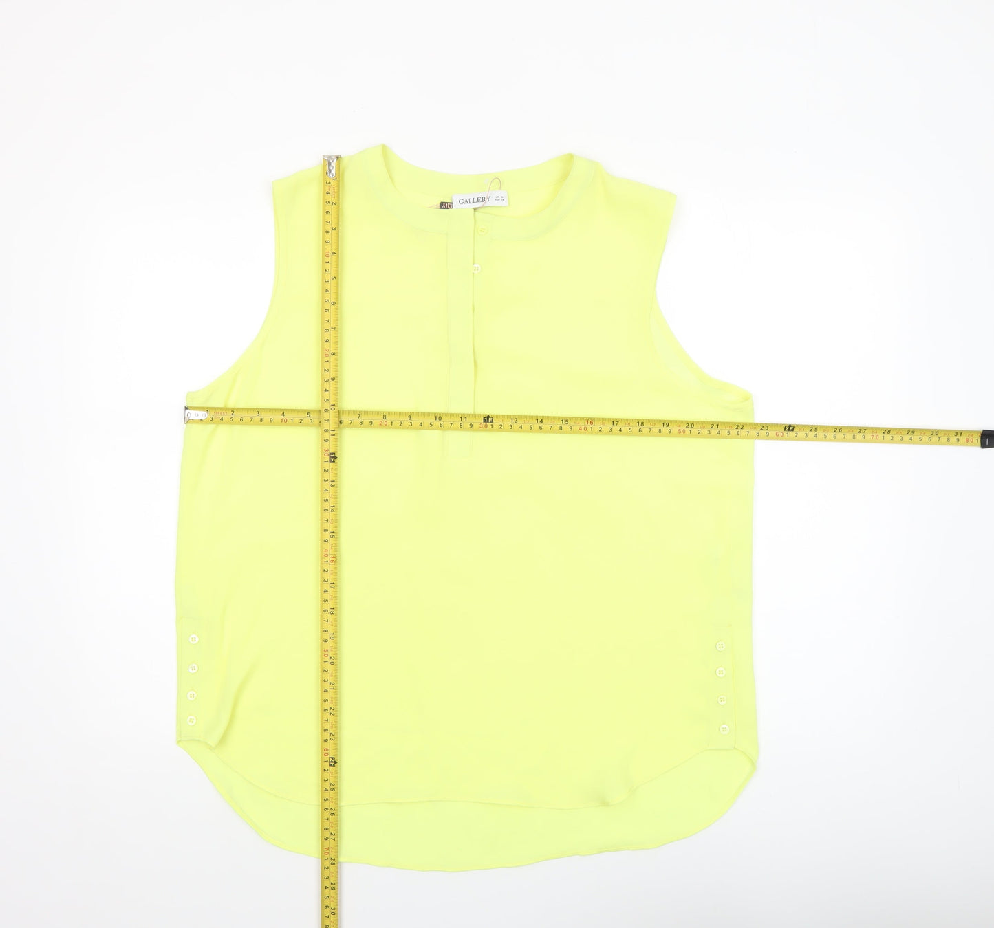 Womens UK Size 16 Gallery Yellow Basic Blouse