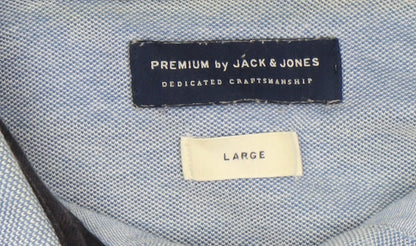 Mens UK Size L JACK & JONES 100% Cotton Polo Shirt