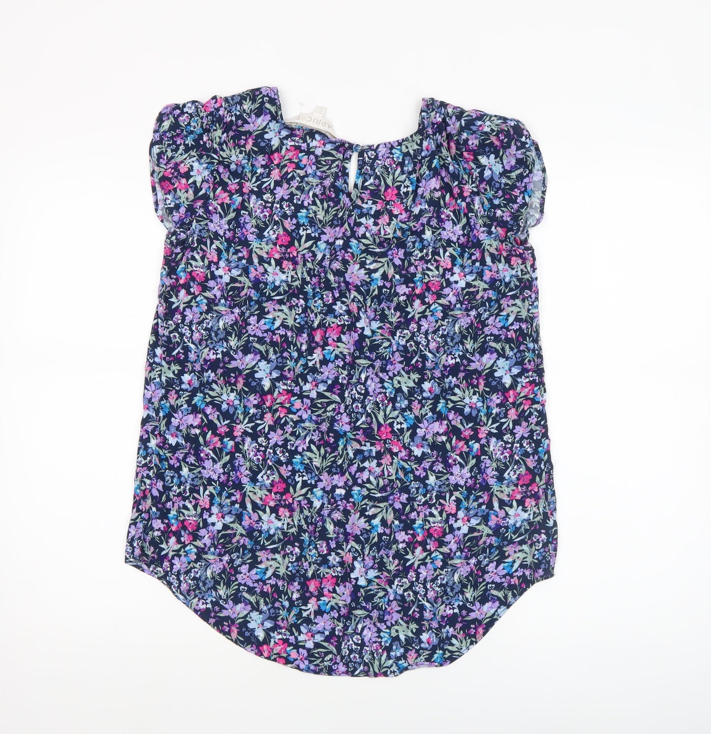 Womens UK Size 10 Apricot Multicoloured Basic Blouse