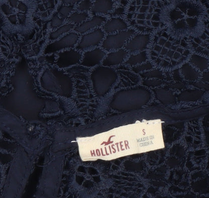 Womens UK Size S Hollister Blue Cropped Tank