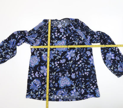 Womens UK Size 14 NEXT Blue Tunic Blouse
