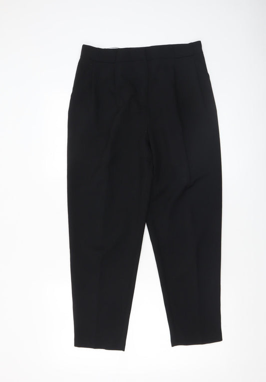 Womens UK Size 10 ASOS DESIGN Regular Fit Ankle Black Trousers