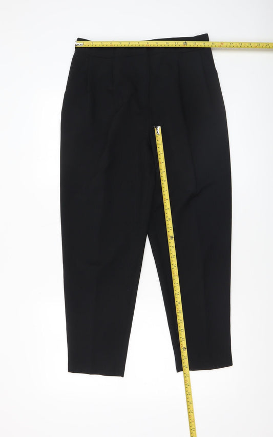 Womens UK Size 10 ASOS DESIGN Regular Fit Ankle Black Trousers