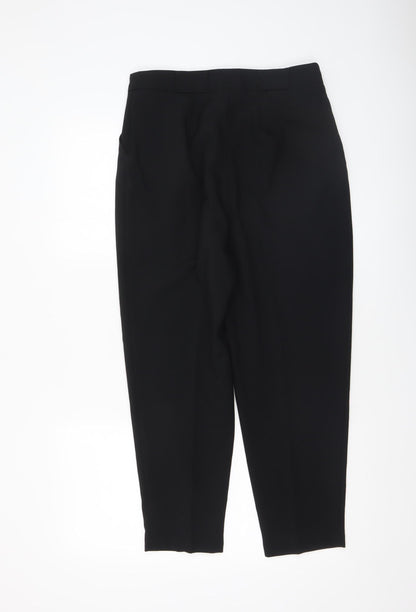 Womens UK Size 10 ASOS DESIGN Regular Fit Ankle Black Trousers