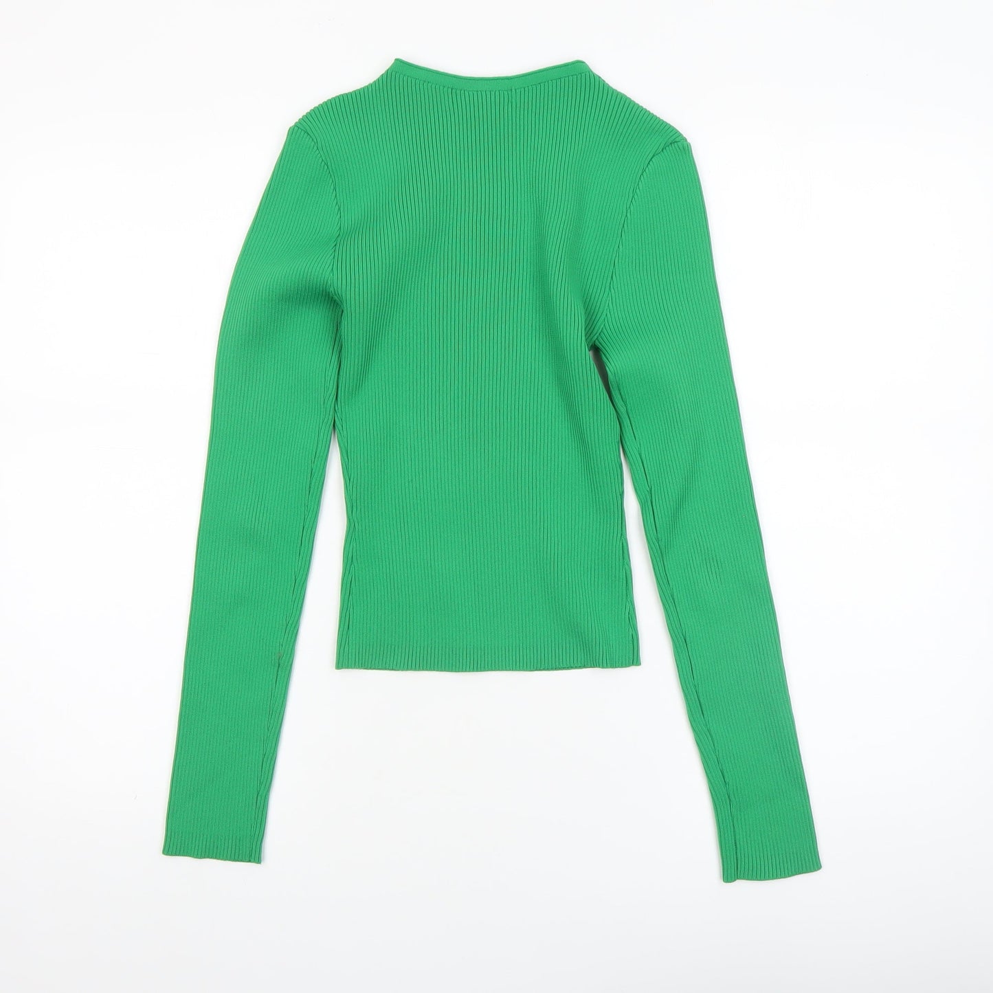 Womens UK Size S Missguided Green Basic T-Shirt