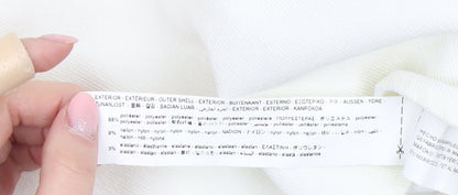 Womens UK Size 8 Zara Ivory Basic Button-Up