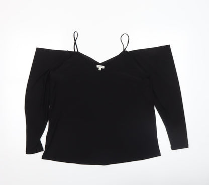Womens UK Size 10 River Island Black Camisole Blouse