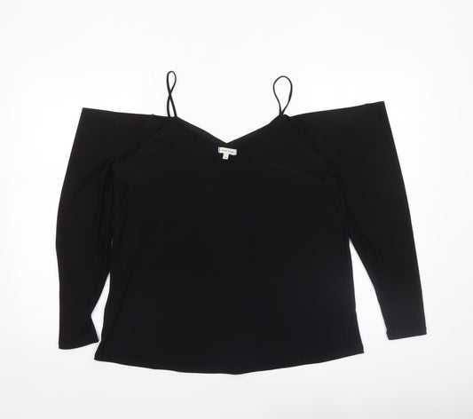 Womens UK Size 10 River Island Black Camisole Blouse