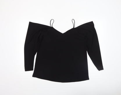 Womens UK Size 10 River Island Black Camisole Blouse