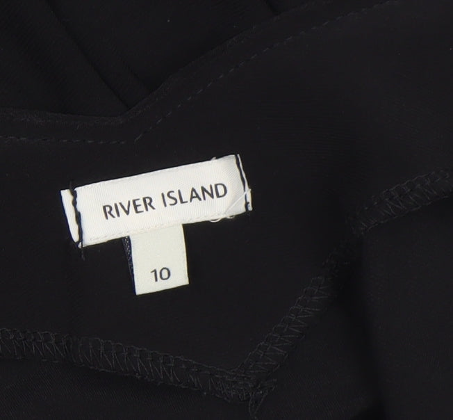 Womens UK Size 10 River Island Black Camisole Blouse