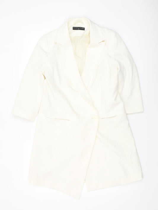Womens UK Size 10 Rochelle Humes Regular Ivory Blazer