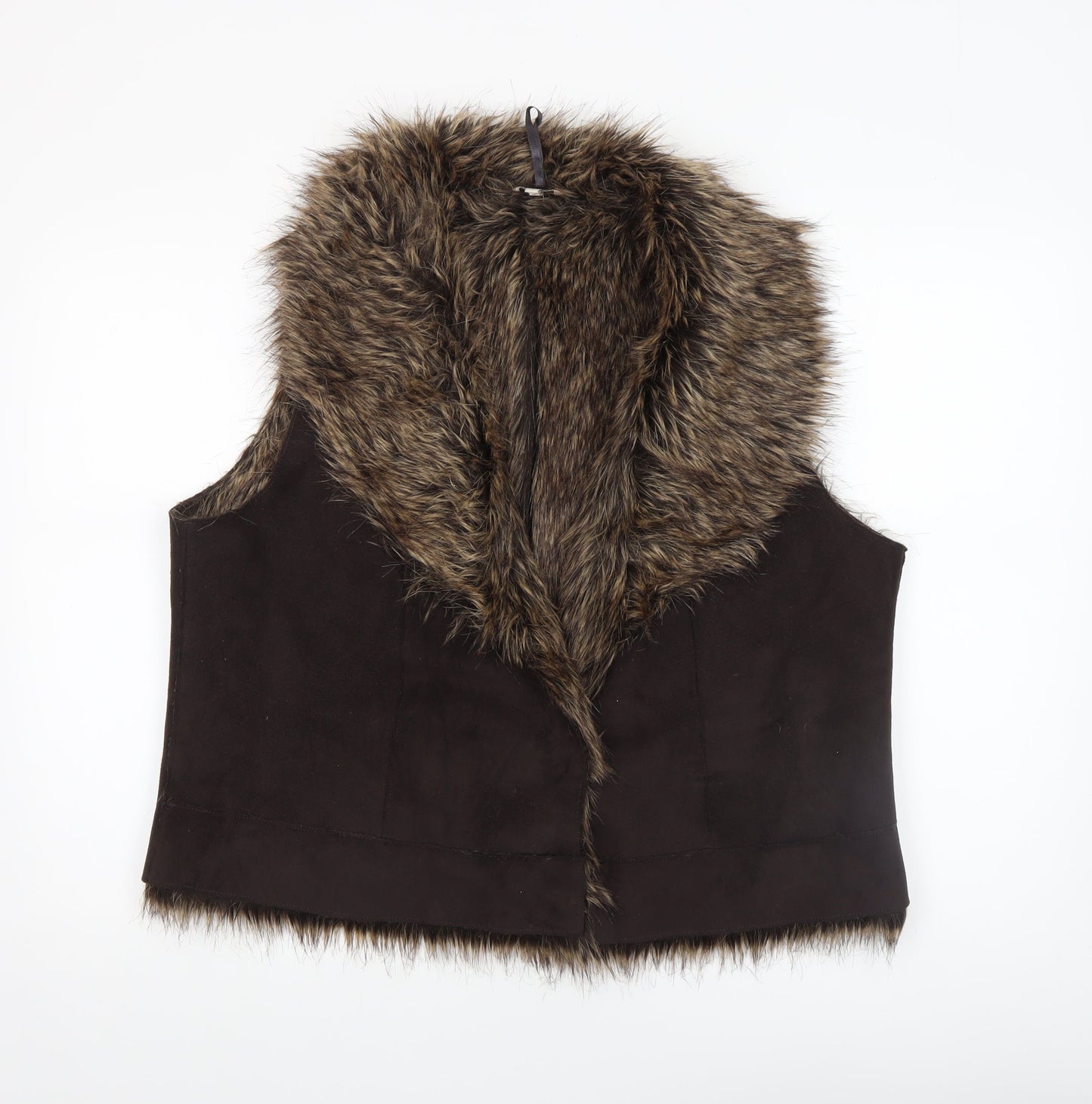 Womens UK Size L Marks and Spencer Brown Waistcoat