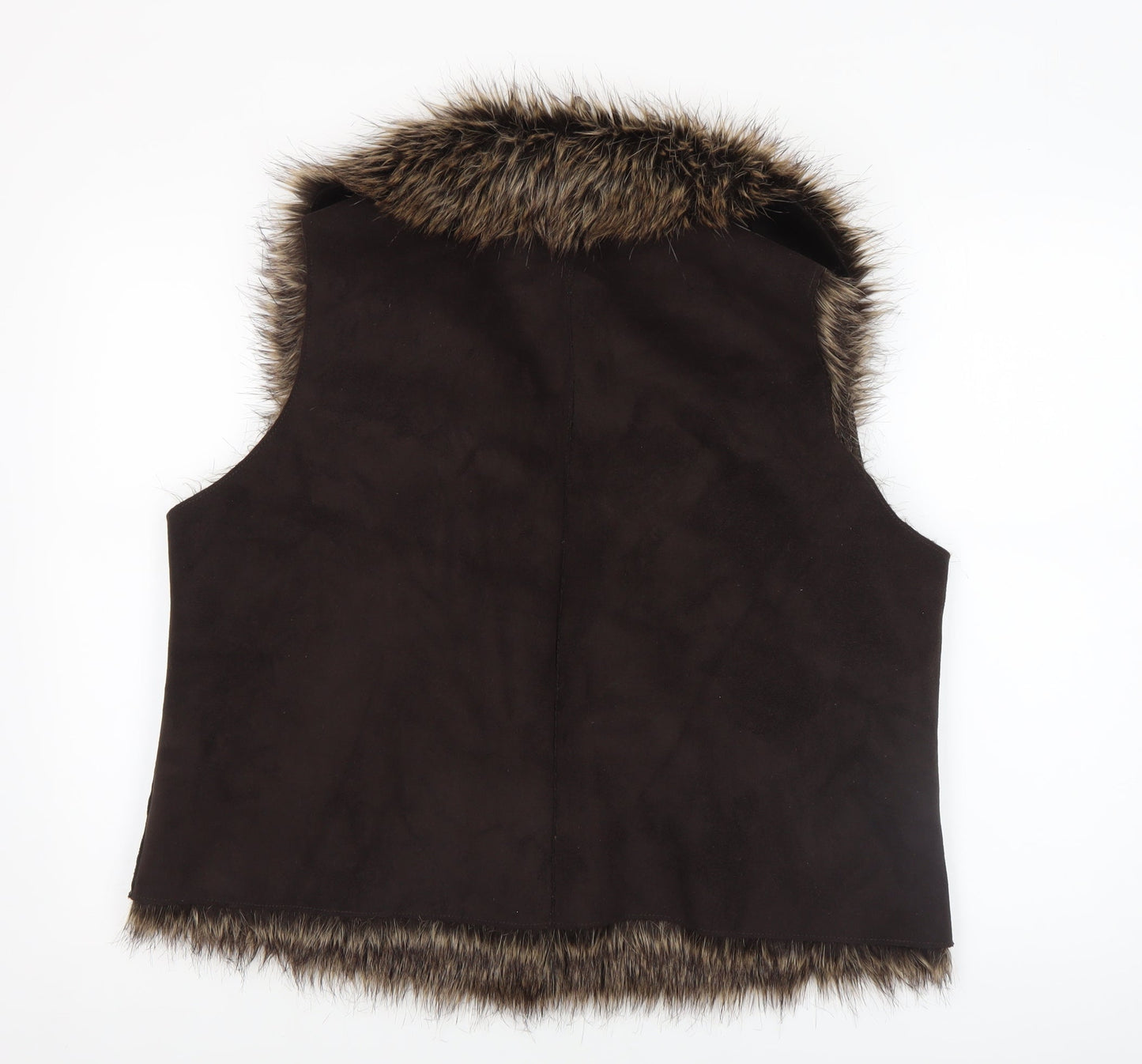 Womens UK Size L Marks and Spencer Brown Waistcoat
