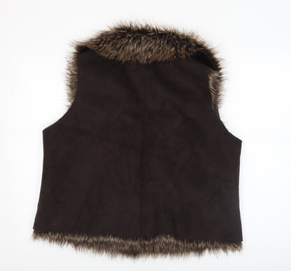Womens UK Size L Marks and Spencer Brown Waistcoat