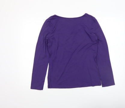 Womens UK Size 12 Together Purple Jersey T-Shirt