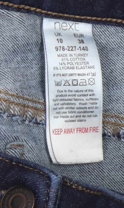Womens UK Size 10 NEXT Slim Fit Skinny Blue Jeans