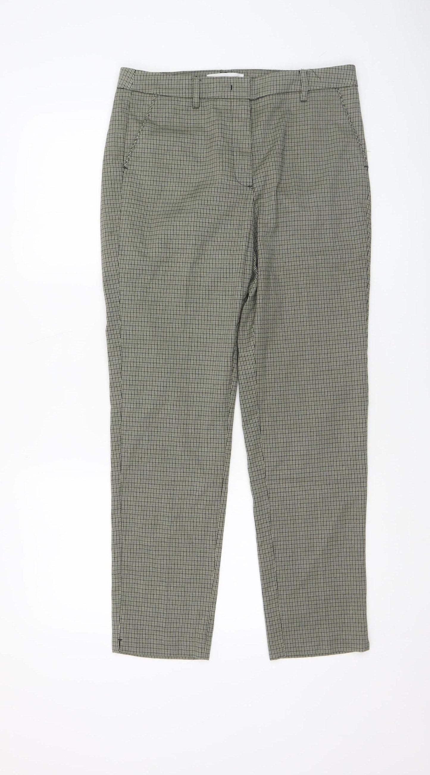 Womens UK Size 10 Mango Slim Fit Chino Grey Trousers
