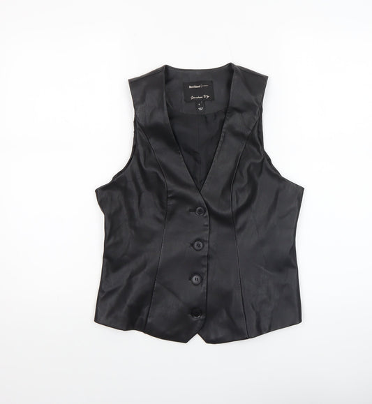 Womens UK Size 8 River Island Black Camisole Blouse