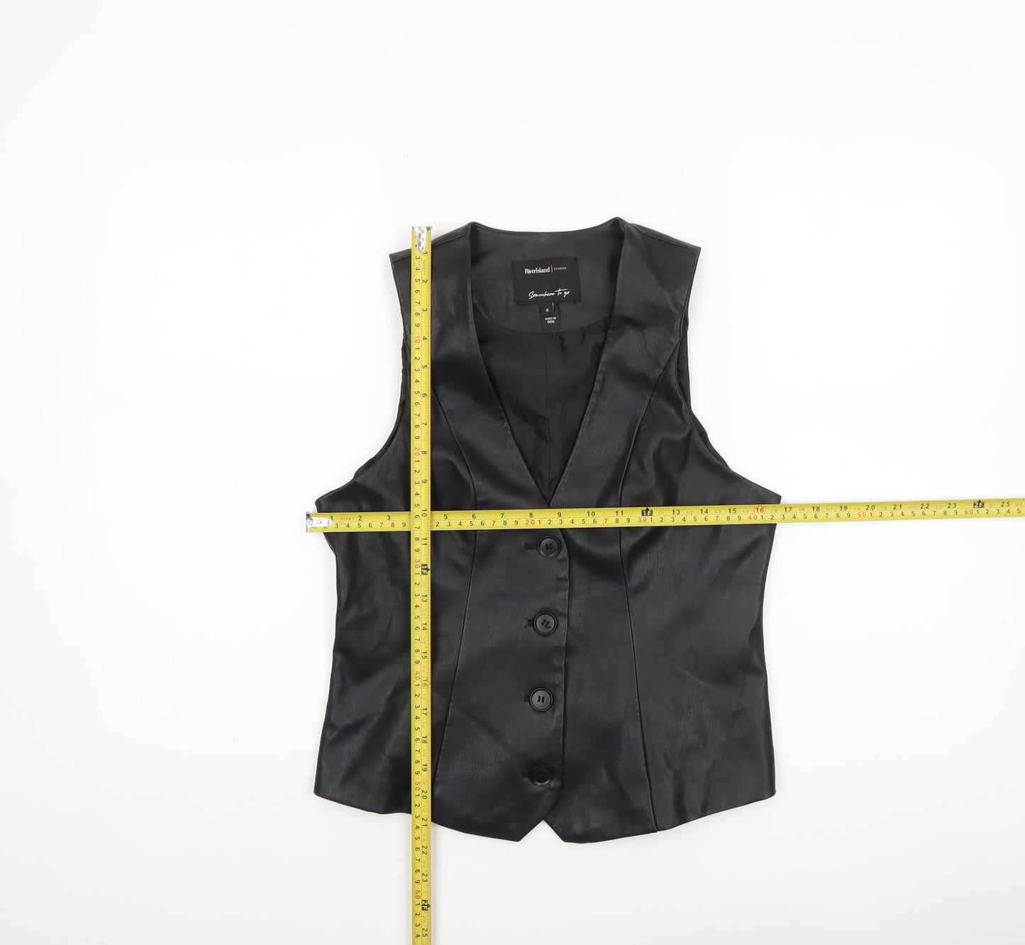 Womens UK Size 8 River Island Black Camisole Blouse