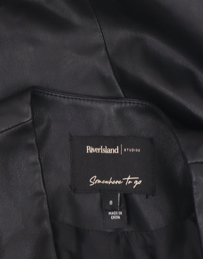 Womens UK Size 8 River Island Black Camisole Blouse