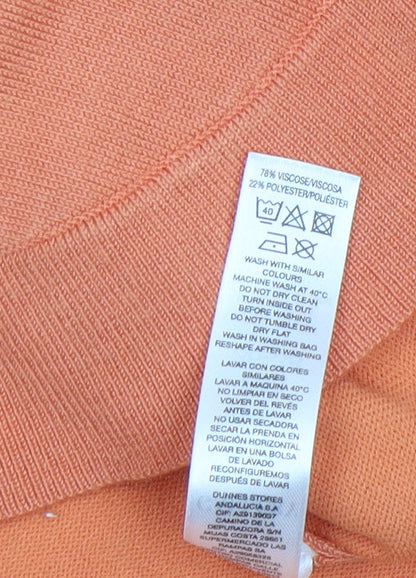 Womens UK Size S Gallery Orange Pullover Jumper