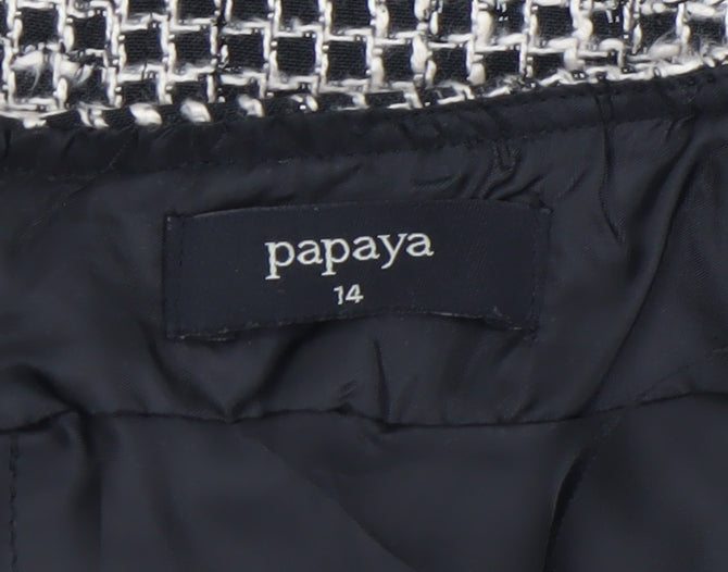 Womens UK Size 14 Papaya Straight & Pencil Tweed Skirt