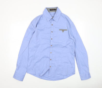 Dablju by Jiniy Men’s Blue Long Sleeve 2XL Button-Up Shirt