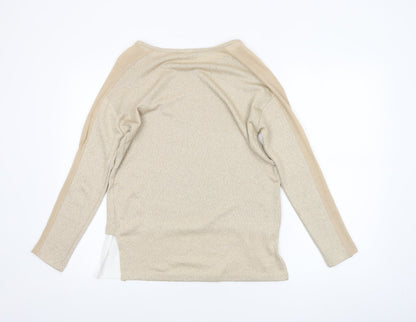 Womens UK Size S Zara Beige Tunic Blouse
