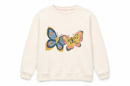 FatFace Girls Ivory Butterfly Print Pullover Sweatshirt 10-11 Years