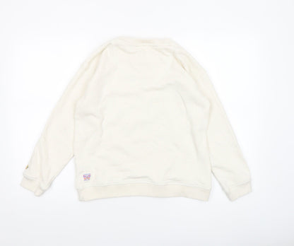 Fat Face Girls Ivory Butterfly Print Pullover Sweatshirt 10-11 Years