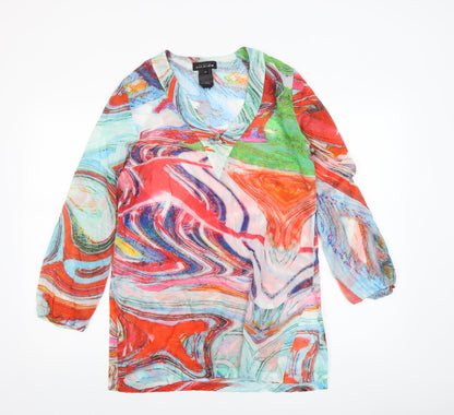 Womens UK Size 10 Nathalie Chaize Multicoloured Tunic Blouse