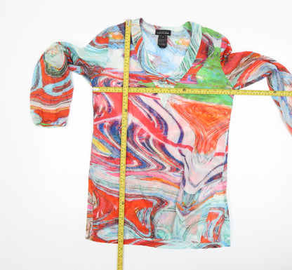 Womens UK Size 10 Nathalie Chaize Multicoloured Tunic Blouse