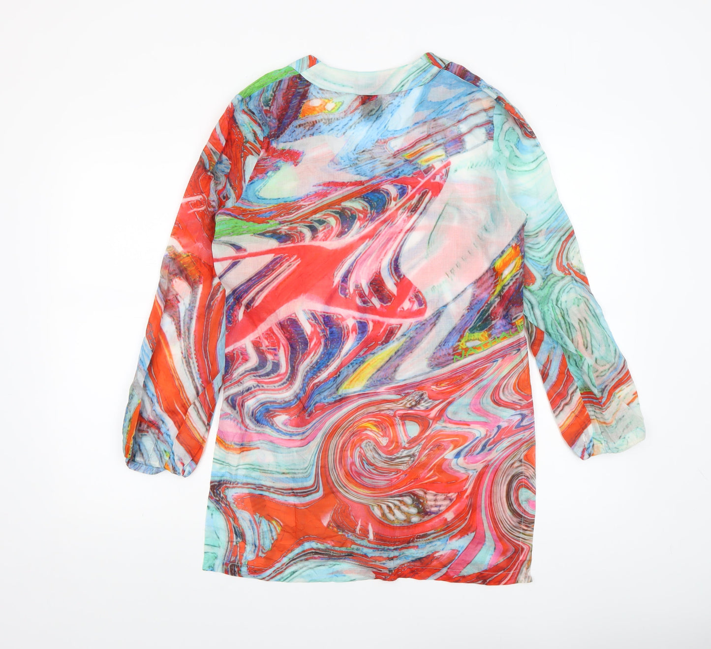 Womens UK Size 10 Nathalie Chaize Multicoloured Tunic Blouse
