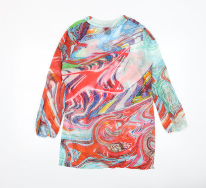 Womens UK Size 10 Nathalie Chaize Multicoloured Tunic Blouse
