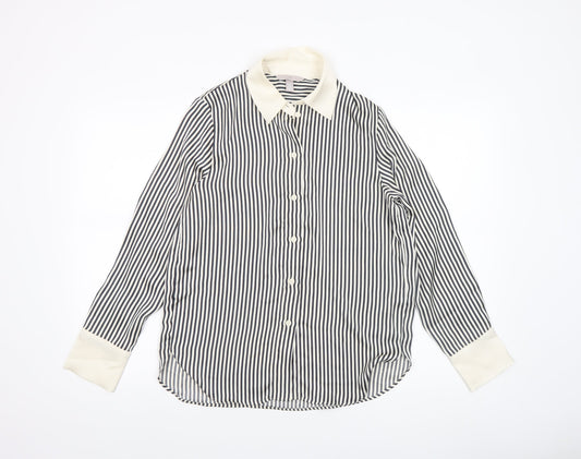 Womens UK Size XS H&M Multicoloured Classic Button-Up