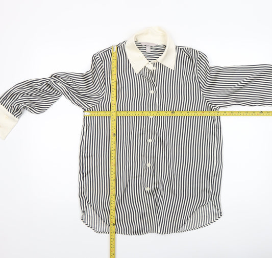 Womens UK Size XS H&M Multicoloured Classic Button-Up