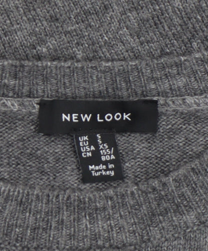 Womens UK Size S New Look Grey Pullover Jumper
