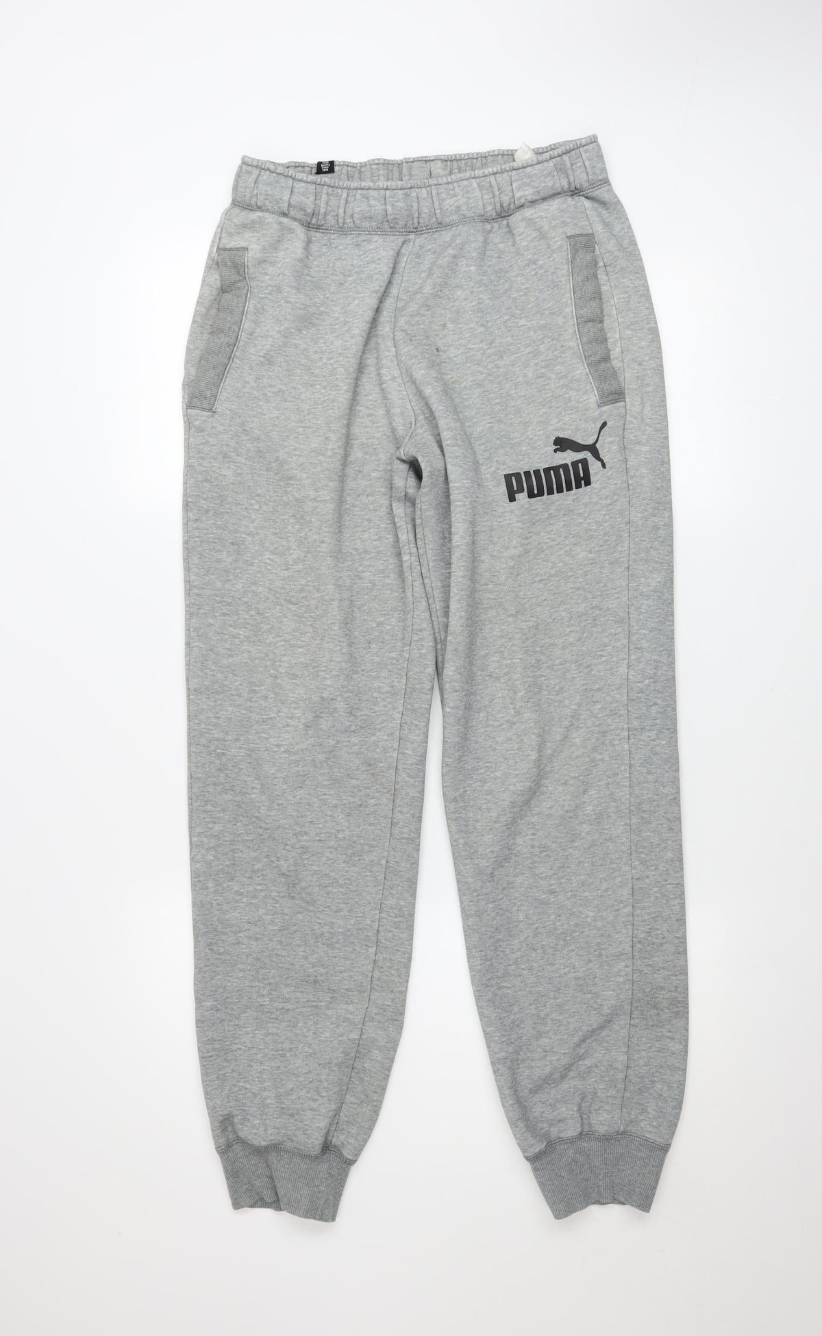 Mens UK Size S PUMA Regular Fit Jogger Grey Trousers
