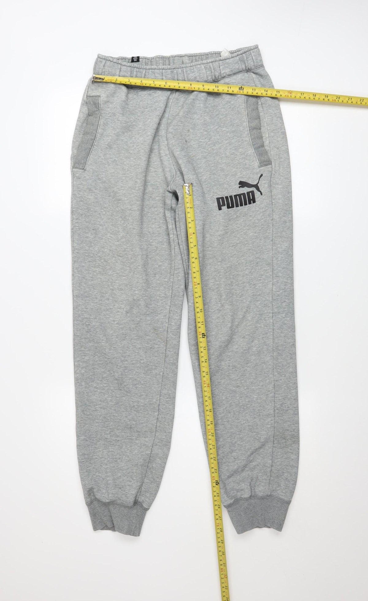 Mens UK Size S PUMA Regular Fit Jogger Grey Trousers