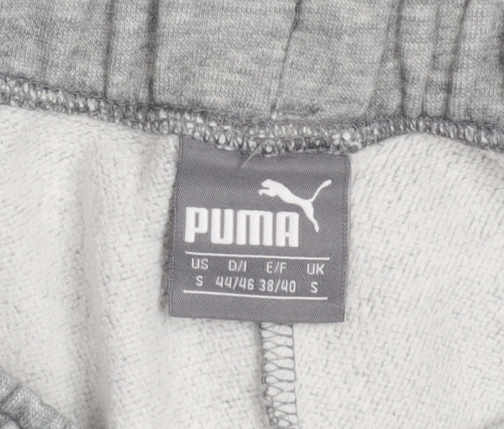 Mens UK Size S PUMA Regular Fit Jogger Grey Trousers