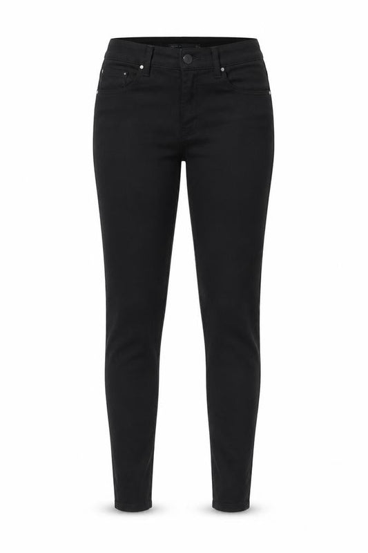 Front view of Dunnes Women's Black Skinny Jeans, size 10, Regular Denim