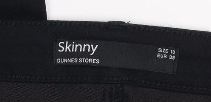 Dunnes Stores Women's Black Skinny Jeans Size 10 Regular Denim