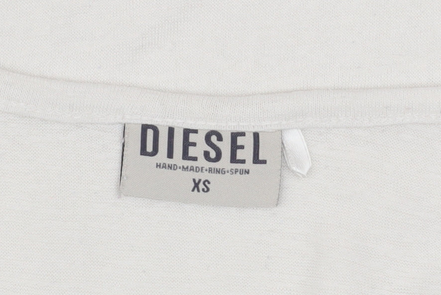 Womens UK Size XS Diesel Ivory Basic T-Shirt