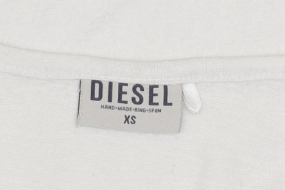 Womens UK Size XS Diesel Ivory Basic T-Shirt
