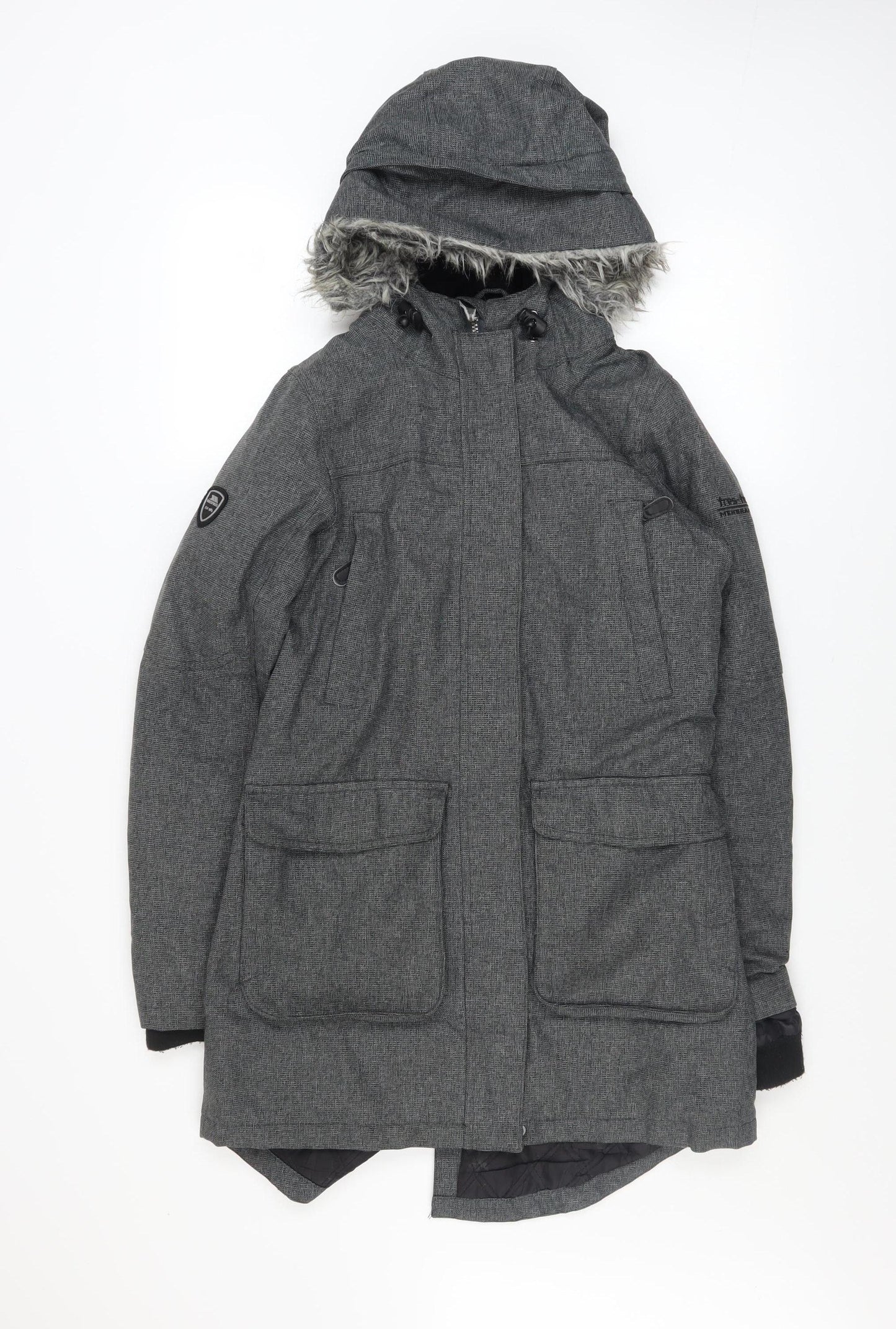 Mens UK Size XS Trespass Grey Parka Coat