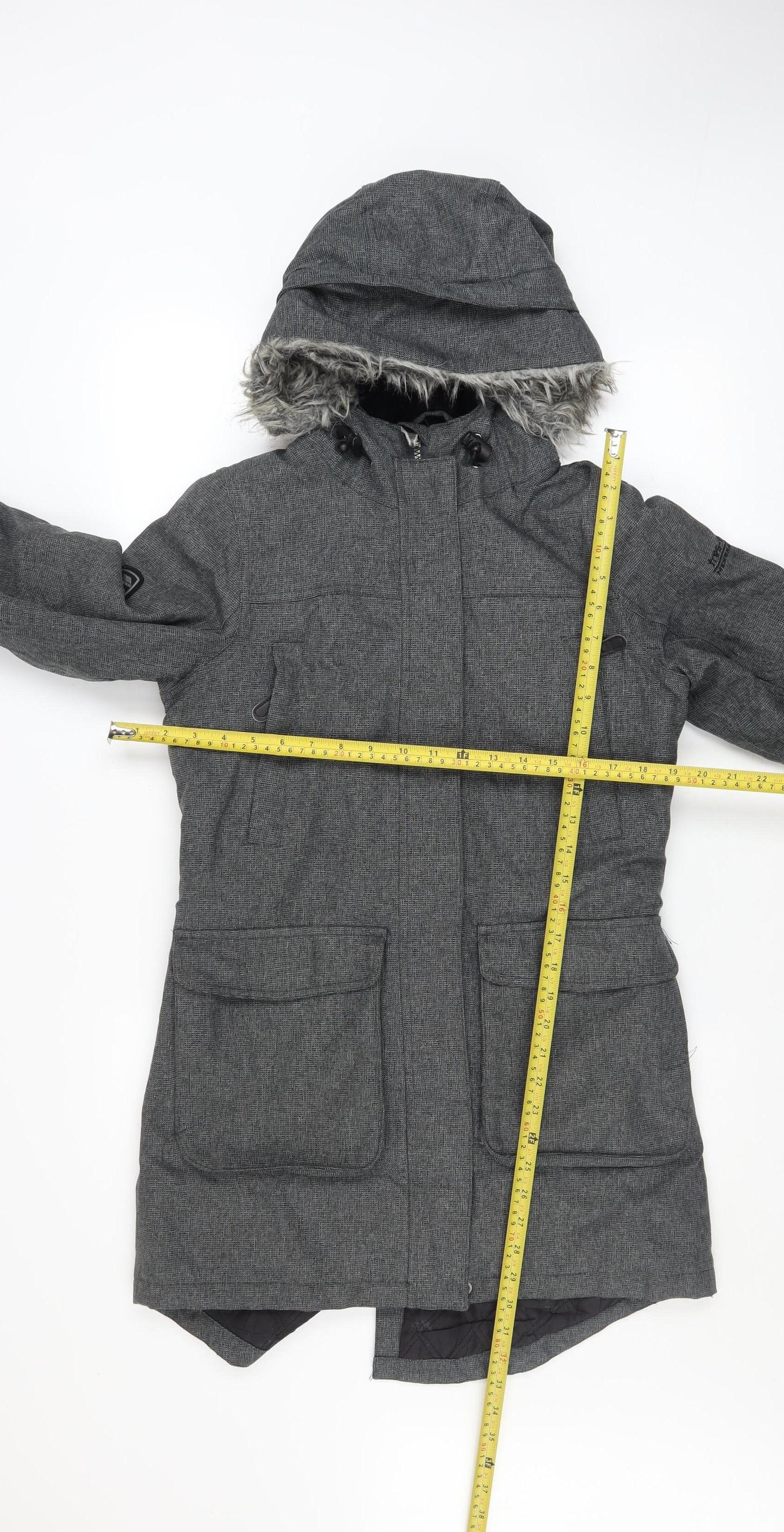Mens UK Size XS Trespass Grey Parka Coat